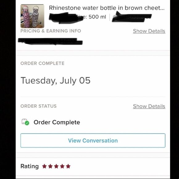 Rhinestone water bottle in brown cheetah leopard with detachable silver chain - Picture 4 of 4